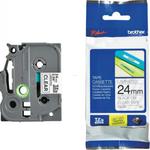 Banda laminata Brother TZe-151, 24mm x 8m (Negru/Transparent)