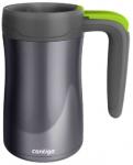 Cana din otel inoxidabil, izolata termic cu mecanism de autoblocare, Contigo Fulton, Gunmetal/Citron, 400 ml