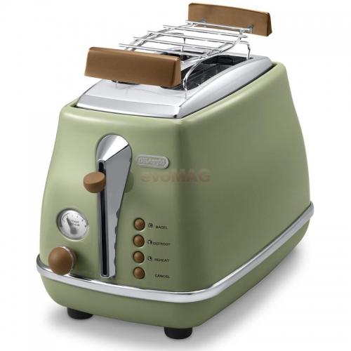 Prajitor paine Delonghi CTOV 2103.GR, 900W, 2 felii (Verde)