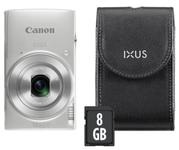 Aparat Foto Digital Canon IXUS 190 Essential Kit, 20 MP, Filmare HD, Zoom optic 10x (Argintiu)