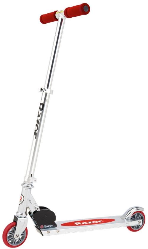 Trotineta Razor A125 GS cu ghidon reglabil (Argintiu/Rosu)