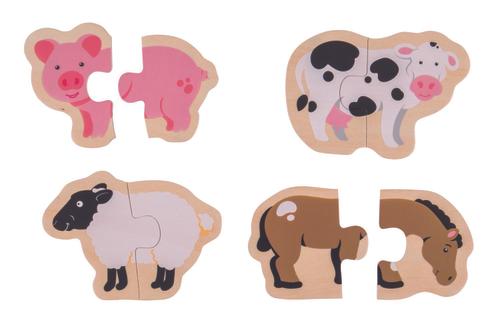 Poze Puzzle BigJigs BJ228, Animale de la ferma