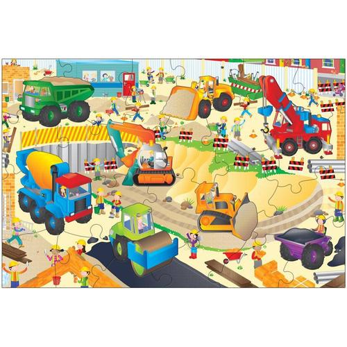 Poze Puzzle Giant Floor Galt Santierul, 30 piese