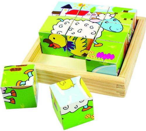 Poze Puzzle cubic BigJigs animale domestice BJ536