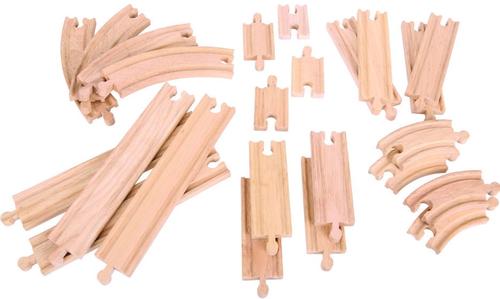 Poze Set sine drepte si curbe BigJigs BJT057, 24 piese