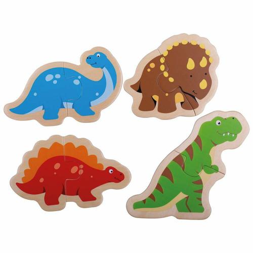 Poze Puzzle din lemn BigJigs, Dinozauri