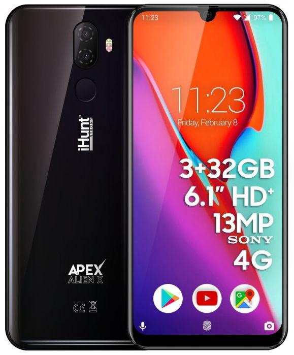 Telefon Mobil Ihunt Alien X Apex 2020 Procesor 1 3ghz Ecran 6 1 3gb Ram 32gb Flash Camera Duala 13 8mp Wi Fi 4g Dual Sim Android Negru Evomag Ro