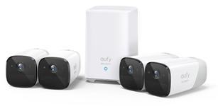 Kit supraveghere video eufyCam 2 Security wireless, HD 1080p, IP67, Nightvision, 4 camere video (Alb)