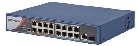 Switch POE Hikvision DS-3E0318P-E/M(B), 16 porturi