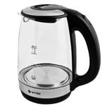 Fierbator de apa Vitek VT-7029, 1.7 L, 2200 W, Protectie impotriva evaporarii (Negru/Transparent)
