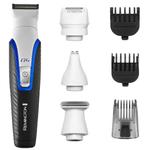 Set complet tuns facial Remington PG4000 Graphite Series G4, Pieptene dublu reglabil 2-20 mm, Lame ascutire automata, Capete lavabile, Indicator LED (Negru/Argintiu)