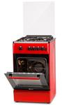 Aragaz LDK 5060 GRAI Red RMV NG, Gaz, 4 Arzatoare, Aprindere electrica, 46 L, 50 cm (Rosu)	