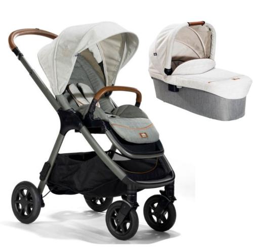 Poze Carucior multifunctional Joie 2 in 1 Finiti Signature Oyster, 0-22 kg, Landou, 0-9 kg (Alb/Gri)