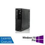 Calculator Sistem PC Refurbished Lenovo Thinkcentre E73 SFF, Intel Core i5-4460S 2.90GHz, 8GB DDR3, 120GB SSD, DVD-RW + Windows 10 Pro (Negru)