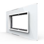 Rama din sticla Livolo standard Italian 4 module – Serie noua (Alb)
