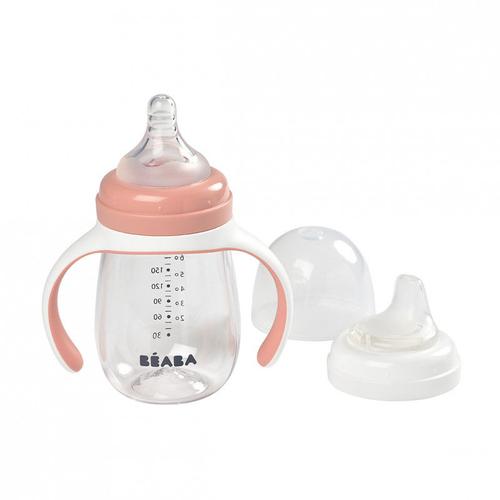 Poze Biberon Beaba de Invatare 2 in 1 - Roz 210 ml