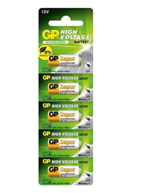 Baterii Alcaline GP High Voltage 23A, 12V, 5 buc