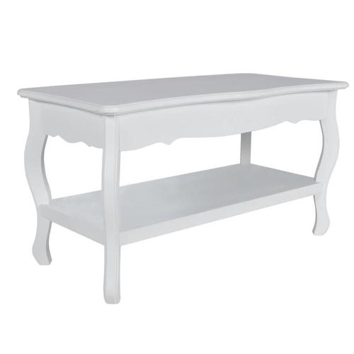 Masuta de cafea cu 2 niveluri VidaXL 60629, MDF, alb