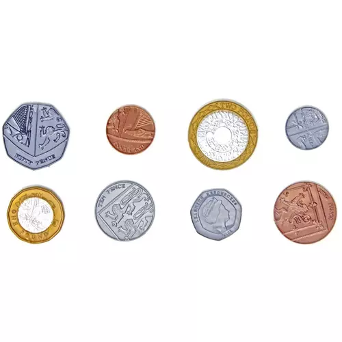 Poze Set cu 700 monede de jucarie (lire)