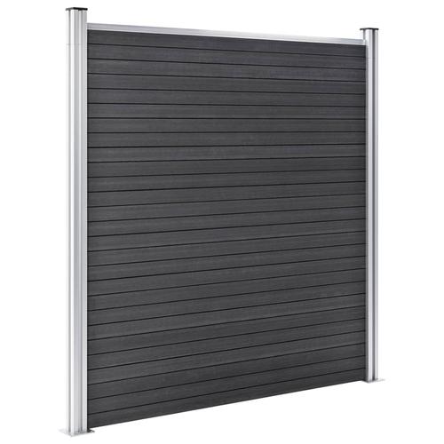 Set de gard vidaXL 49067, Lemn compozit, 180 x 186 cm, Gri