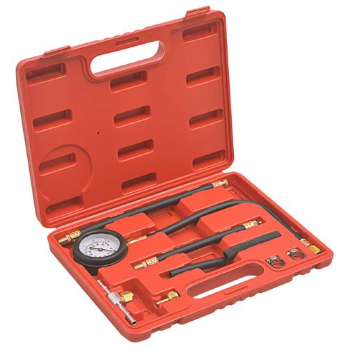 Set de testare a compresiei vidaXL, Cu 1 tub flexibil lung si 1 tub flexibil scurt si 1/4inch tub de cauciuc si 1 x 3/8inch furtun din cauciuc