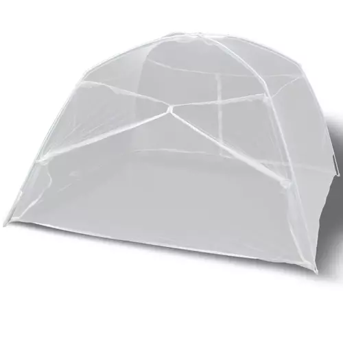 Set plasa de tantari in forma de iurta, vidaXL, Tesatura, 200 x 180 x 150 cm, Alb