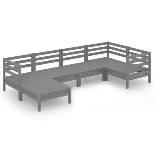 Set mobilier de gradina vidaXL, Lemn, Gri, 3082956, 63,5 x 63,5 x 62,5 cm