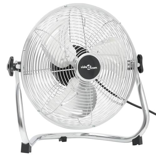 Ventilator de podea vidaXL, Metal, Argintiu, 45 x 20 x 47 cm