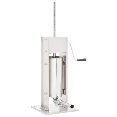 Aparat de umplut carnati manual vidaXL, argintiu, 5 L, otel inoxidabil