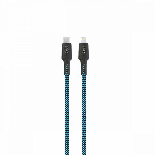 Cablu de date Goui Tough G-TOUGHC94-B, USB Type C - Lightning, 1.5m, Albastru