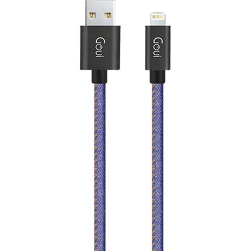Cablu de date Goui G-8PINFASHIONJB, USB - Lightning, 1m, Albastru
