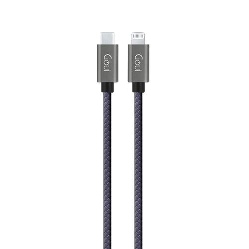 Cablu de date Goui G-FASHIONC94BK, USB Type-C - Lightning, 1 m, Negru