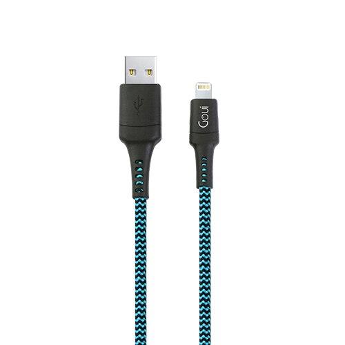 Cablu de date Goui G-LC15-8PINB, USB - Lightning, 1.5 m, Albastru/Negru