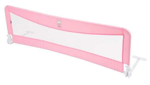 Poze Margine de siguranta pentru pat Juju Safe Sleep, copii 18 luni-5 ani, rabatabila, 153cm x 50 cm, Hunny Bunny (Roz/Gri)