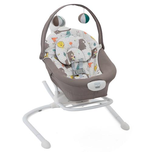 Poze Balansoar Graco 2 in 1 Duet Sway Bear Tales, 0 - 9 luni (Maro)