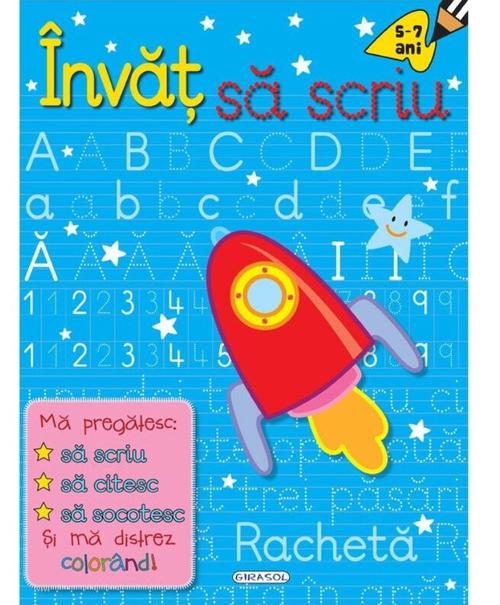 Poze Carte Girasol Invat sa scriu, citesc, socotesc si ma distrez colorand, 5+ ani (Multicolor)