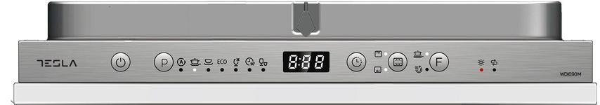 Masina de spalat vase incorporabila Tesla WDI690M, 14 seturi, Inox, 7 programe, 60cm, Inox