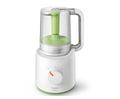 Aparat de gatit cu abur si blender 2in1 Philips Avent SCF870/20, pahar gradat, spatula, 1 viteza (Alb/Verde)