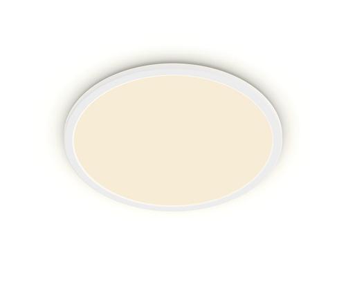 Plafoniera LED Philips Superslim CL550, intensitate luminoasa reglabila, 18W, 1500 lm, lumina calda (2700K), IP44, 30cm, Alb