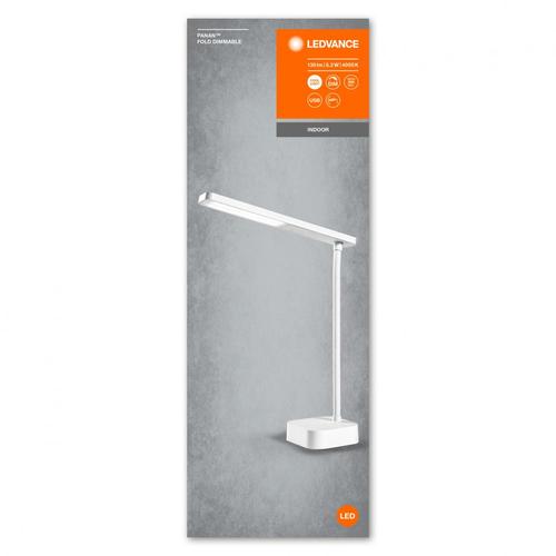 Lampa LED portabila Ledvance PANAN FOLD DIM, 5V, 5.2W, 80 lm, lumina neutra (4000K), dimabila, Touch control, 290x236x85mm, baterie Li-ion reincarcabila prin cablu USB