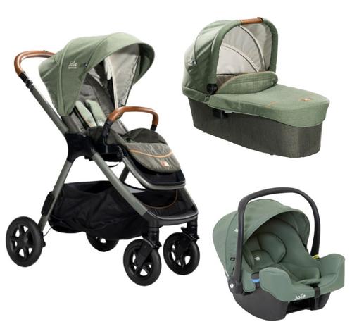 Poze Carucior Joie Finiti Pine 3 in 1, 0-22 kg, Landou Joie Ramble Pine, 0-9 kg, Scoica auto Joie i-Snug Laurel, 0-13 kg (Negru/Verde)