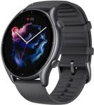 Smartwatch Huami Amazfit GTR 3, Display AMOLED 1.39", Bluetooth, GPS, Bratara Cauciuc, Waterproof 5 ATM, Android/iOS (Negru)	