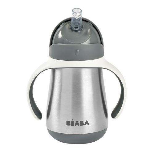Poze Cana cu pai din inox Beaba, 250 ml, Mineral Grey