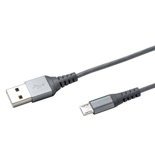 Cablu de date Celly USBMICRONYLSV, USB-A - MicroUSB, 12W, 1m (Negru)