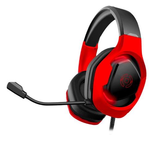 Casti Gaming Stereo Celly CYBERBEATBK, Microfon, Iluminare LED (Negru/Rosu)