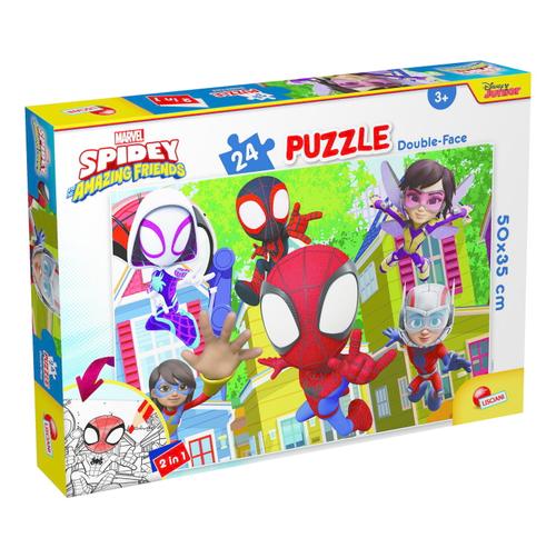 Poze Puzzle de colorat - Distractie cu paienjenelul Marvel si prietenii lui uimitori (24 piese)