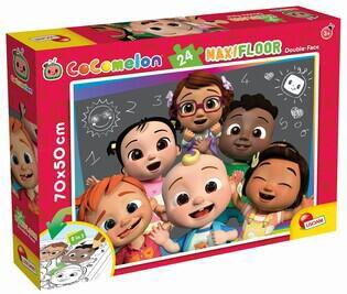 Poze Puzzle de colorat maxi - Invatam cu Cocomelon (24 piese)