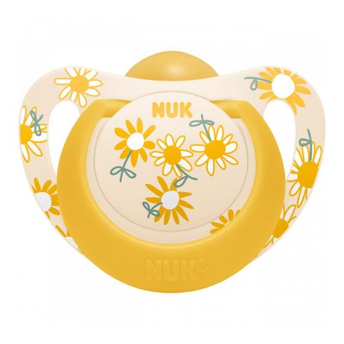 Poze Suzeta Nuk Star Latex, 18-36 luni (Galben)