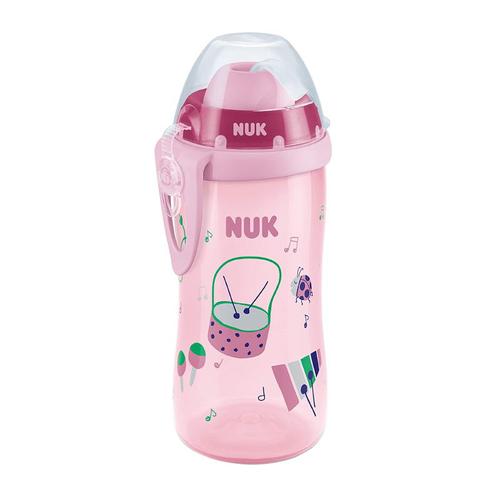 Cana Nuk Flexi 300 ml cu pai moale de la 12 luni Roz