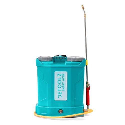 Pompa stropit electrica Detoolz DZ-P109, 16 L, Robinet cupru, Furtun presiune mare, Lance CF-35B telescopica 100 cm (Albastru)